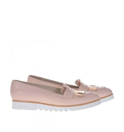 loafers nude rose piele naturala