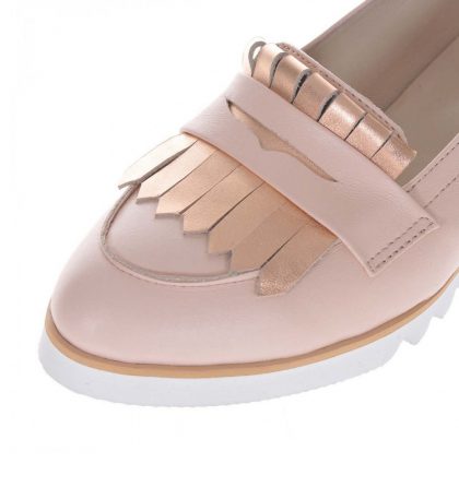 loafers nude rose piele naturala