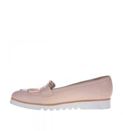 loafers nude rose piele naturala