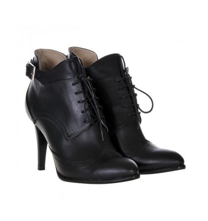 Botine elegante piele neagra