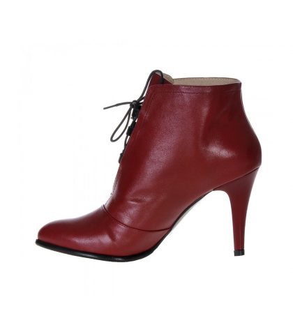 Botine elegante piele rosie