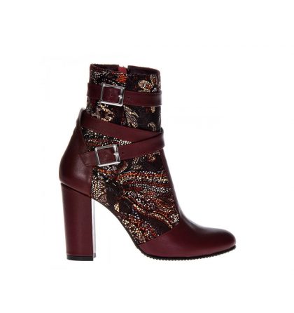 Botine visinii imprimeu floral