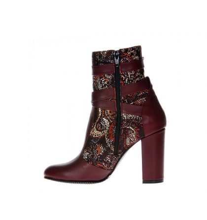 Botine visinii imprimeu floral