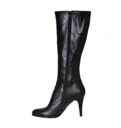 Cizme stiletto negre piele