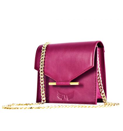 Geanta mica magenta piele