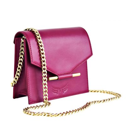 Geanta mica magenta piele