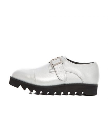 Pantofi oxford argintii piele dama