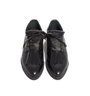 Pantofi dama oxford negri piele naturala