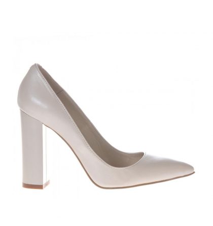 Pantofi mireasa piele ivory