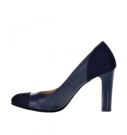 Pantofi office bleumarin piele