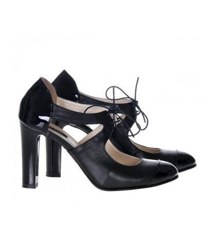 Pantofi office negri piele