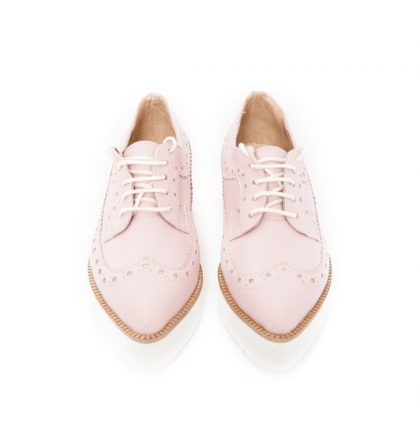 Pantofi oxford piele nude rose