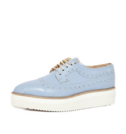 Pantofi oxford piele albastru serenity