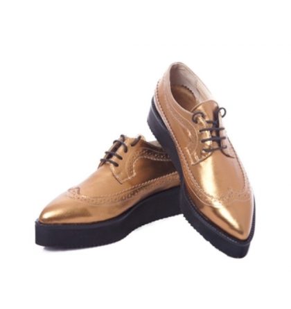 Pantofi oxford piele bronz