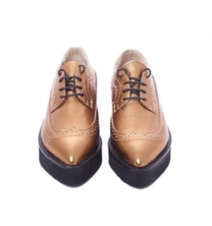 Pantofi oxford piele bronz