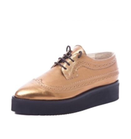 Pantofi oxford piele bronz