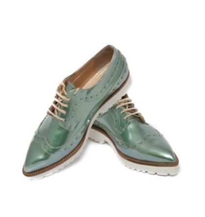 Pantofi oxford piele naturala menta