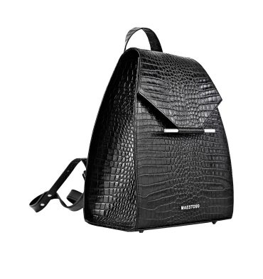 Rucsac negru croco piele