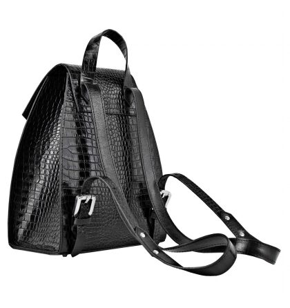 Rucsac negru croco piele