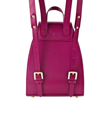 Rucsac magenta piele naturala