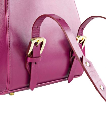 Rucsac magenta piele naturala