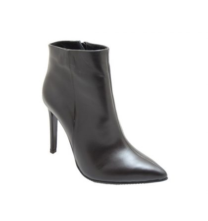 Botine negre scurte piele box