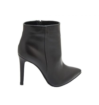 Botine negre scurte piele box