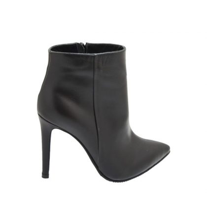 Botine negre scurte piele box