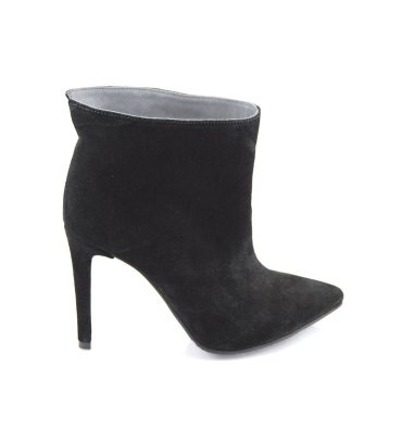Botine negre scurte piele intoarsa