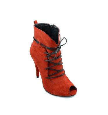 botine-rosii-peep-toe-piele-intoarsa-1