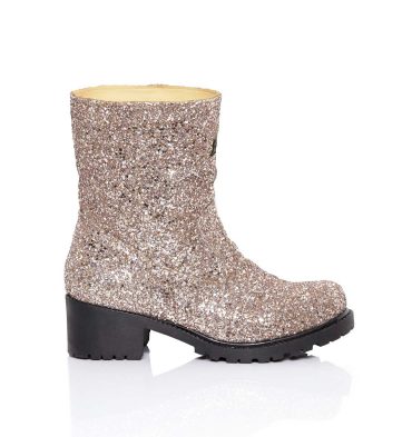 Ghete dama piele glitter