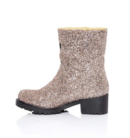 Ghete dama piele glitter