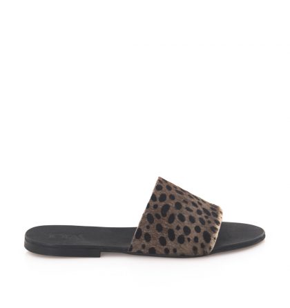 Papuci dama piele animal print