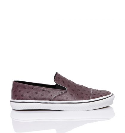 Sneakers burgundy piele naturala