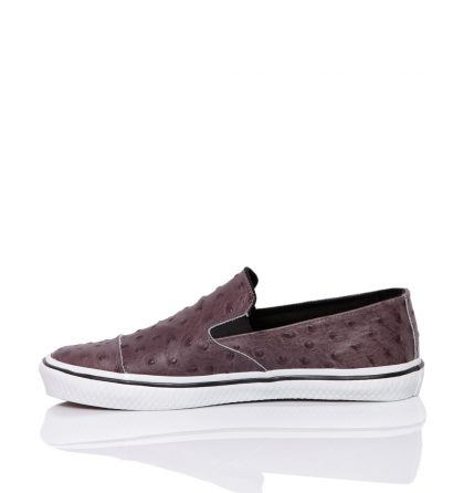 Sneakers burgundy piele naturala