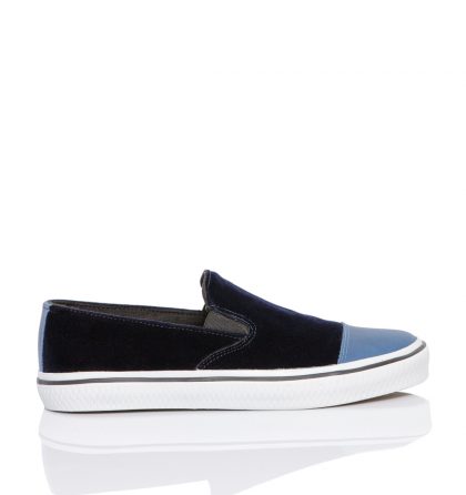 Sneakers dama catifea bleumarin