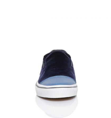 Sneakers dama catifea bleumarin