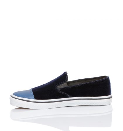 Sneakers dama catifea bleumarin