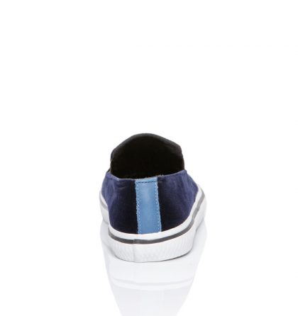 Sneakers dama catifea bleumarin