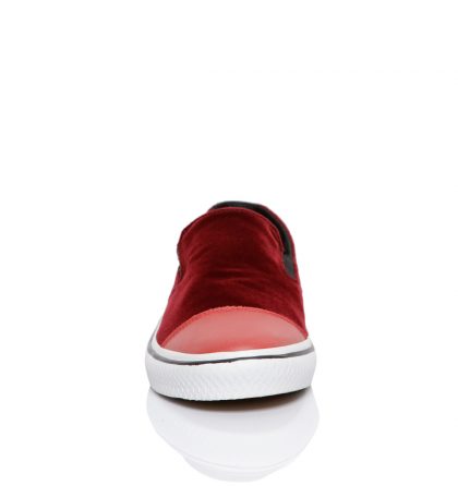 Sneakers dama catifea bordo