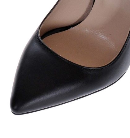 Pantofi negri stiletto piele naturala