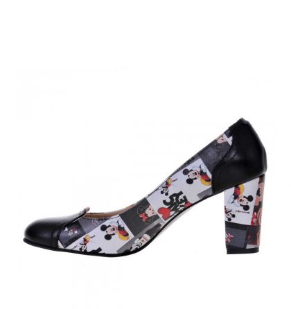 Pantofi office piele imprimeu Disney