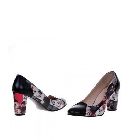 Pantofi office piele imprimeu Disney