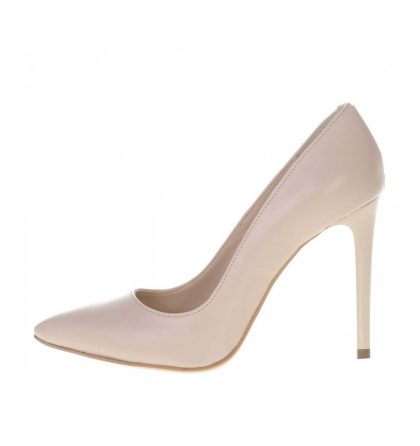 Pantofi stiletto nude toc inalt piele naturala