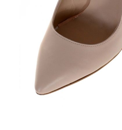 Pantofi stiletto nude toc inalt piele naturala