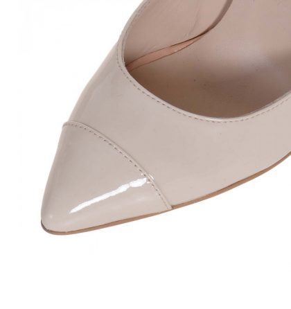 Pantofi piele lacuita nude stiletto