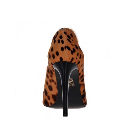 Pantofi stiletto animal print piele ponei