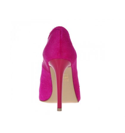 Pantofi stiletto roz fucsia piele ponei