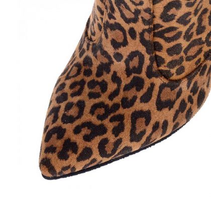 Botine stiletto piele animal print