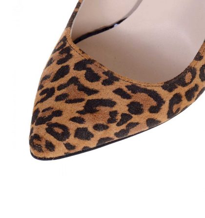 Pantofi stiletto piele animal print